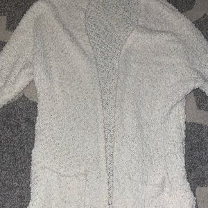 White cardigan
